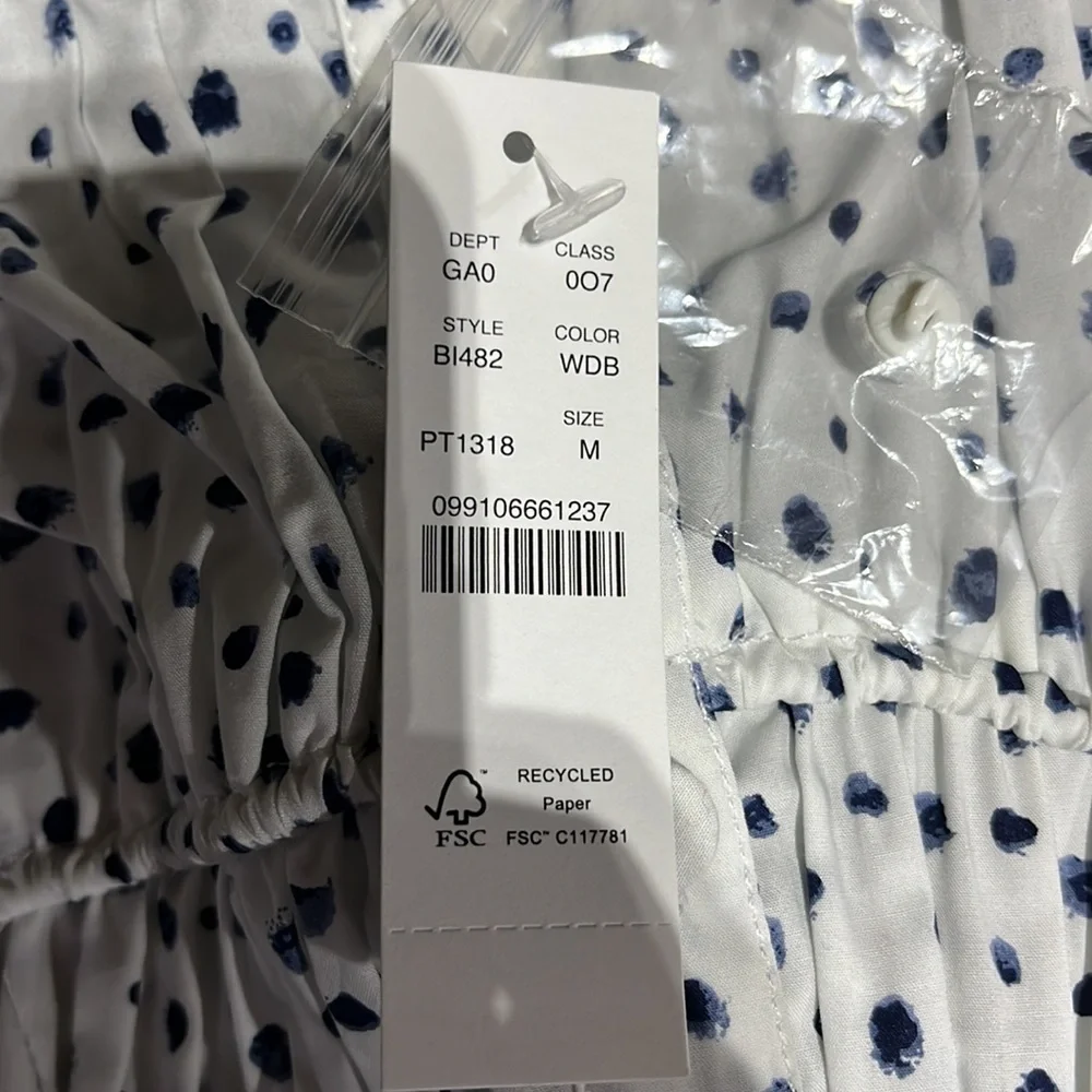 J. Crew button front cotton crop top - size M.